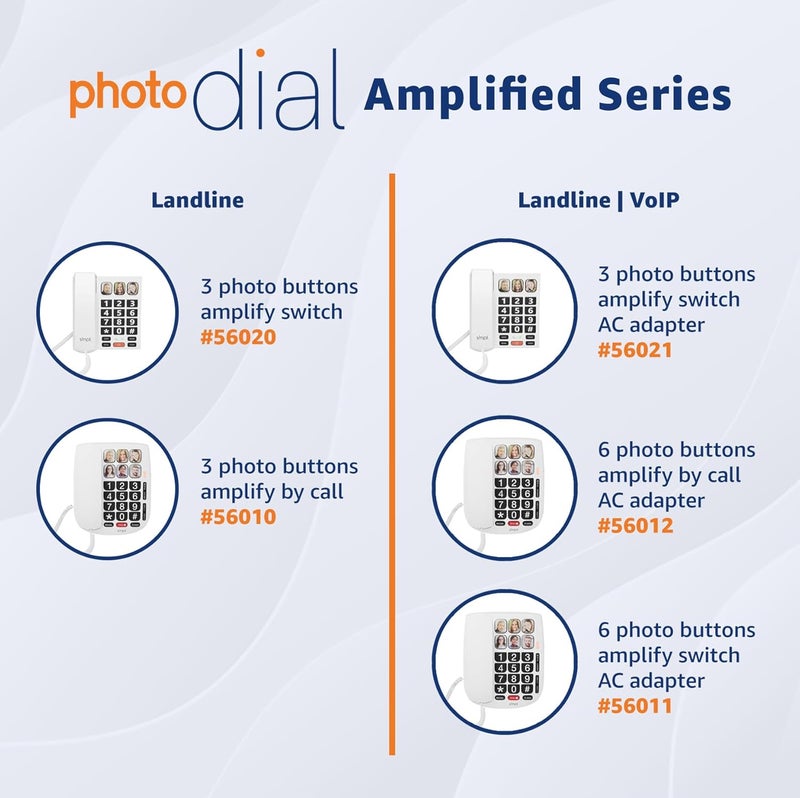 smpl Big Button Phone for Seniors, Simple Corded Landline Home Telephone for Elderly, Handicap, Alzheimer’s, Dementia, Hearing & Vision Impaired 56021 - Image 5